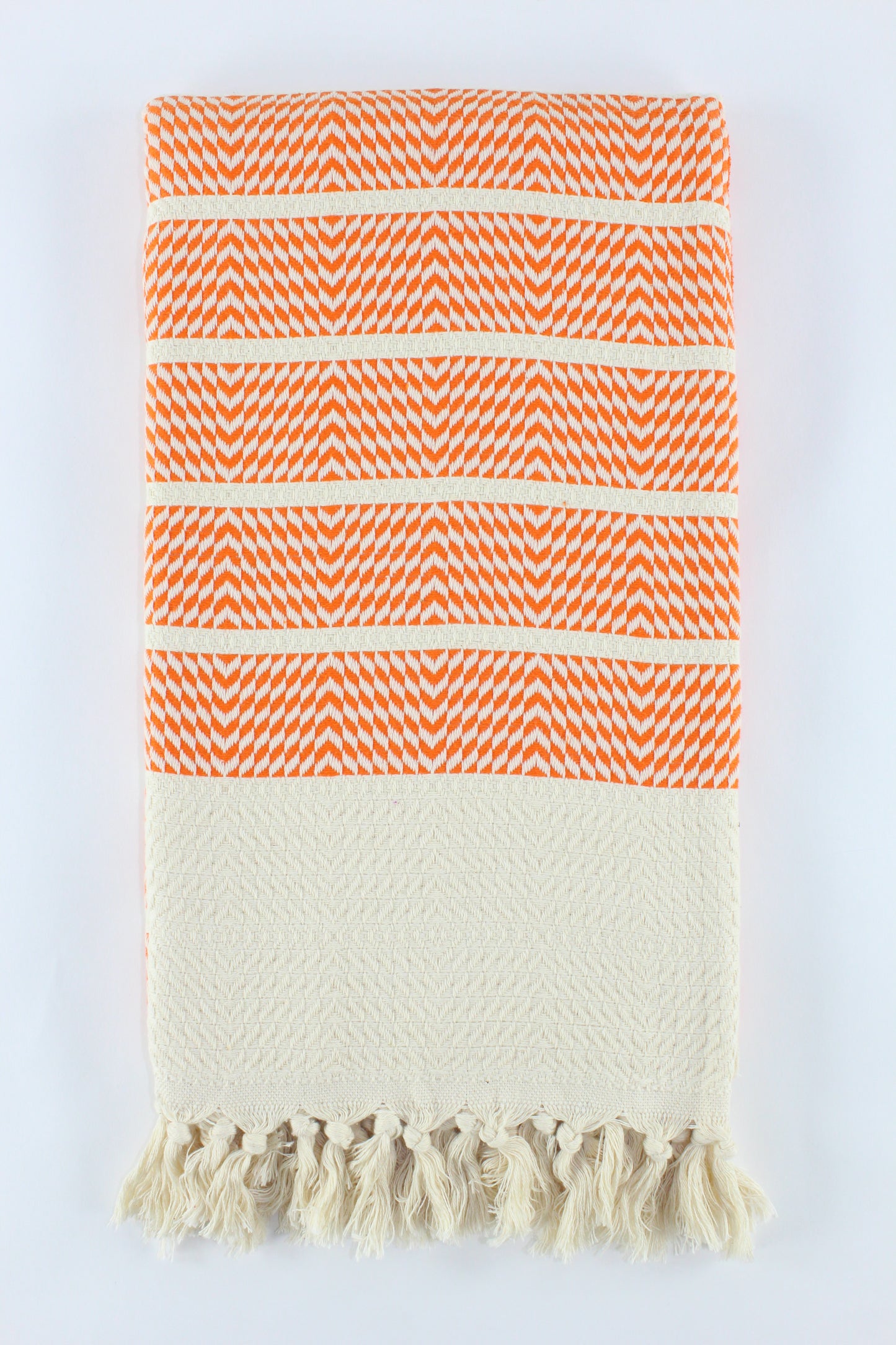 Premium Turkish Herringbone Towel Peshtemal Fouta (Orange)