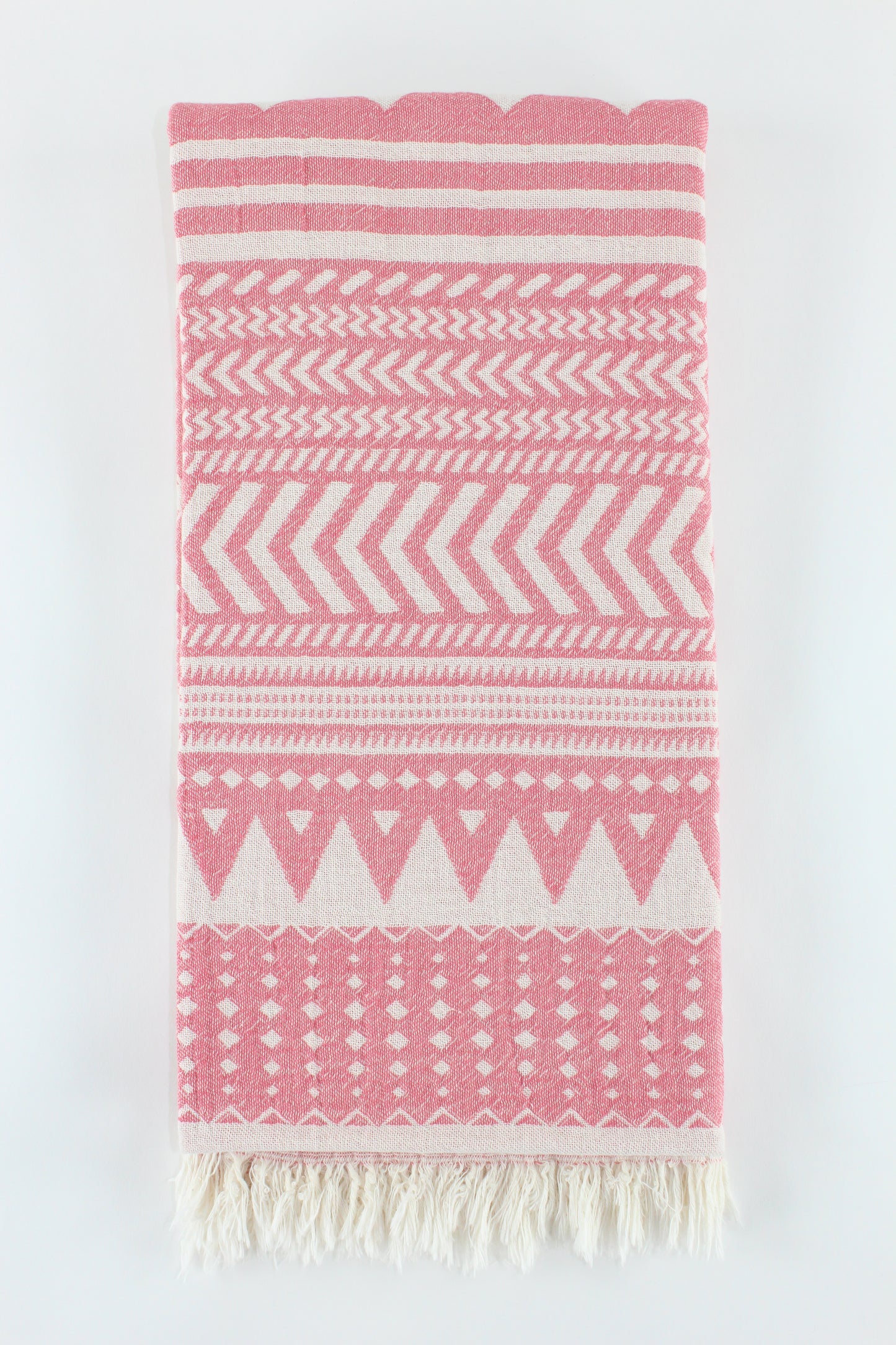 Premium Turkish Double Layer Kilim Towel Peshtemal Fouta (Red)