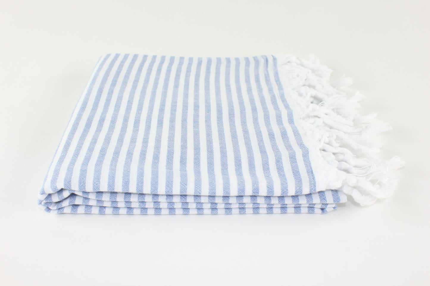 Premium Turkish Full Thin Striped Towel Peshtemal Fouta (Navy Blue)