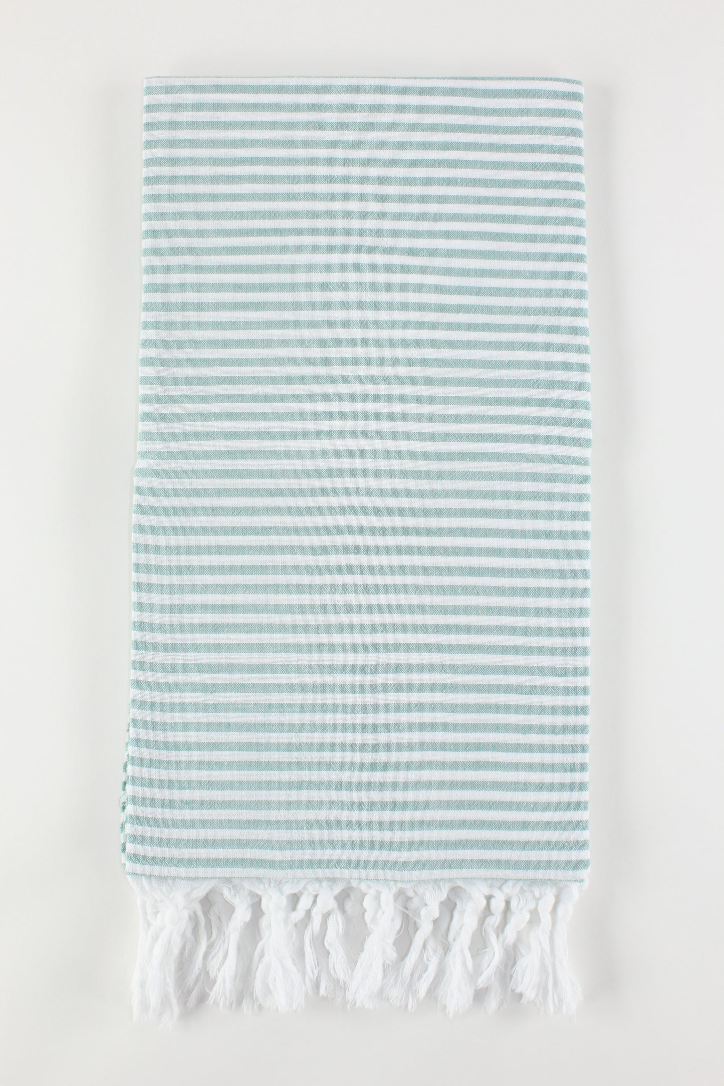Premium Turkish Full Thin Striped Towel Peshtemal Fouta (Eucalyptus)