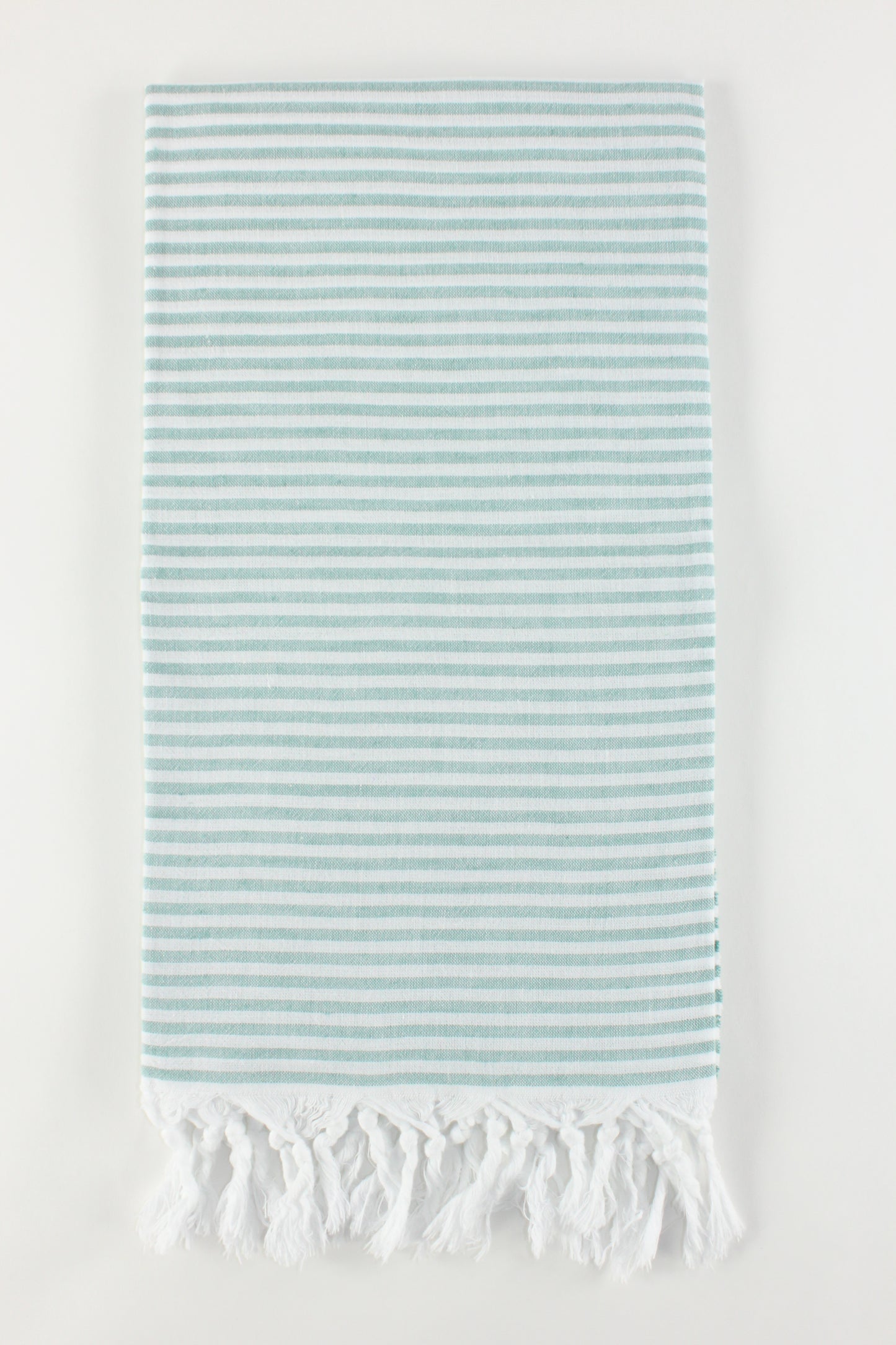 Premium Turkish Full Thin Striped Towel Peshtemal Fouta (Eucalyptus)