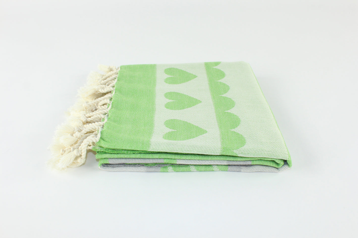 Premium Turkish Towel Peshtemal Fouta (Green & Gray)