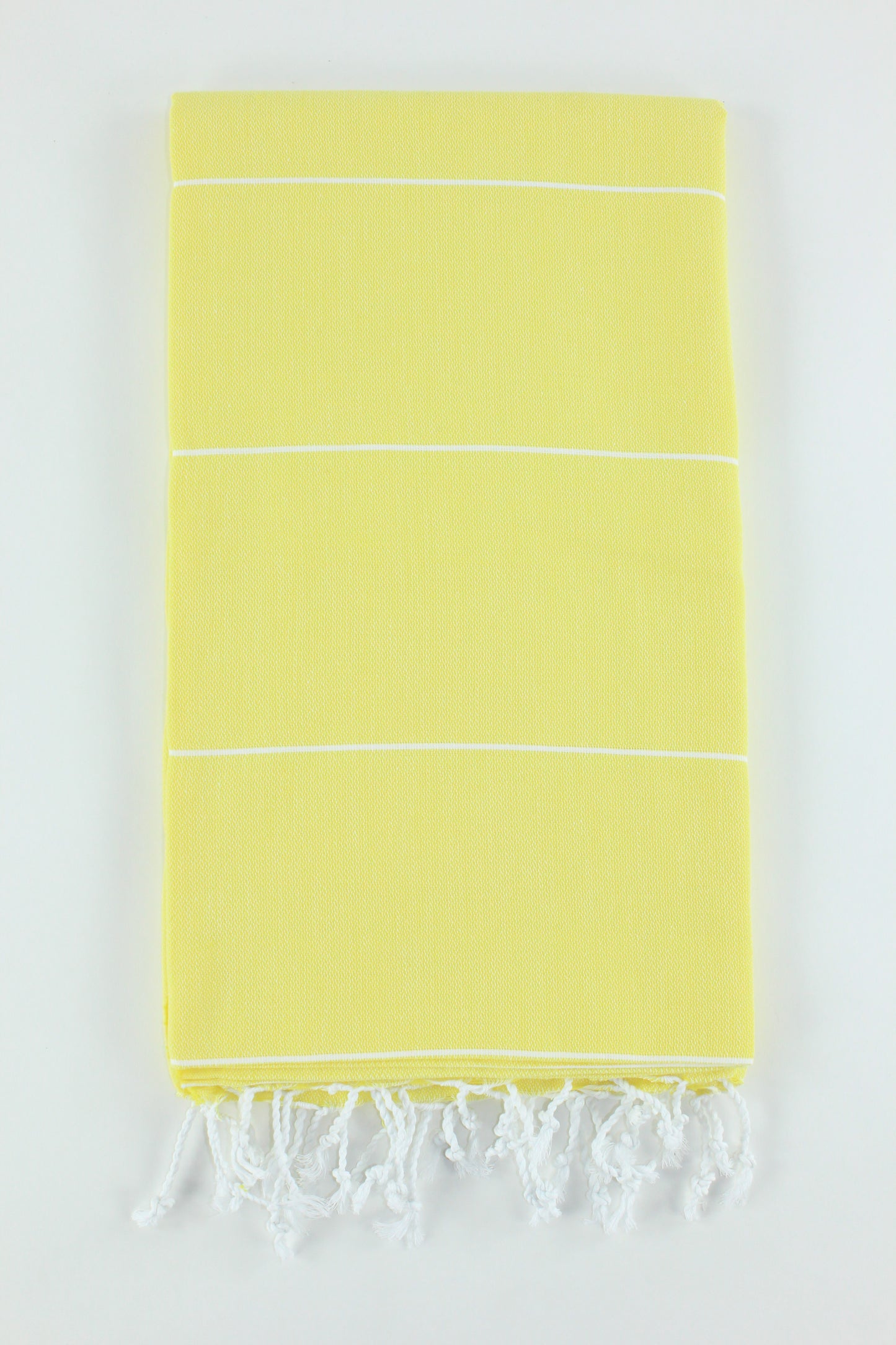 Premium Turkish Classic Striped Towel Peshtemal Fouta (Yellow)