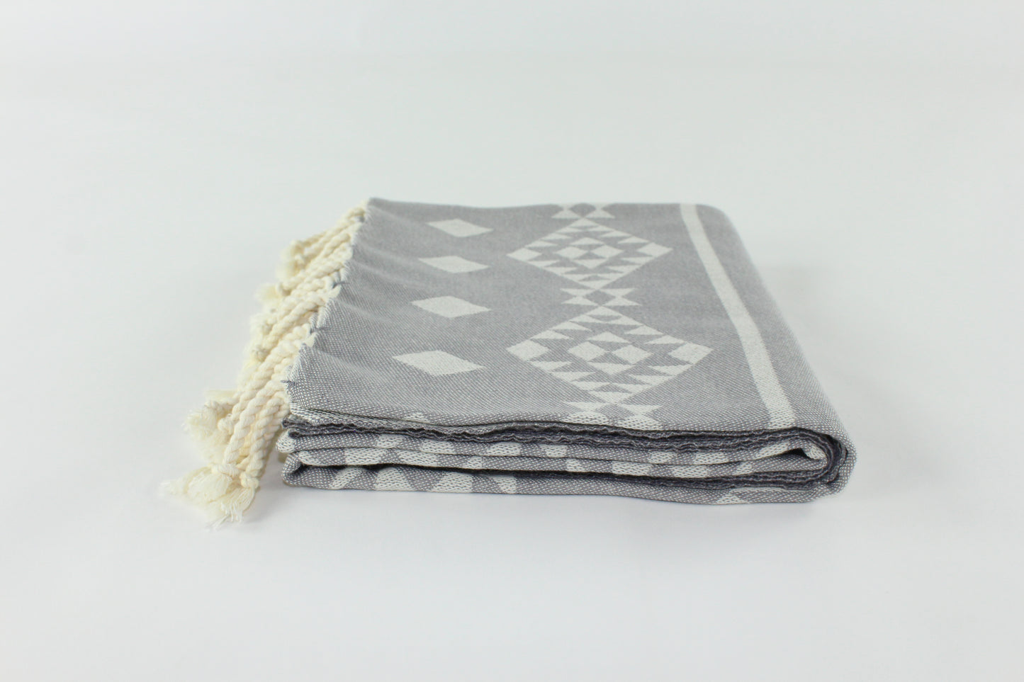 Premium Turkish Kilim Towel Peshtemal Fouta (Gray)