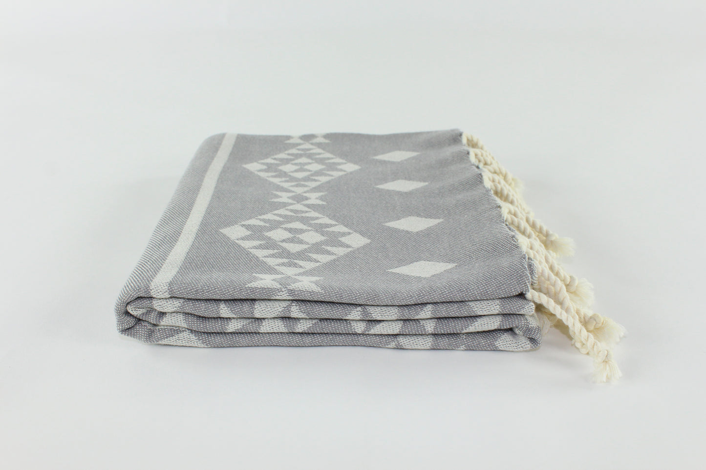 Premium Turkish Kilim Towel Peshtemal Fouta (Gray)