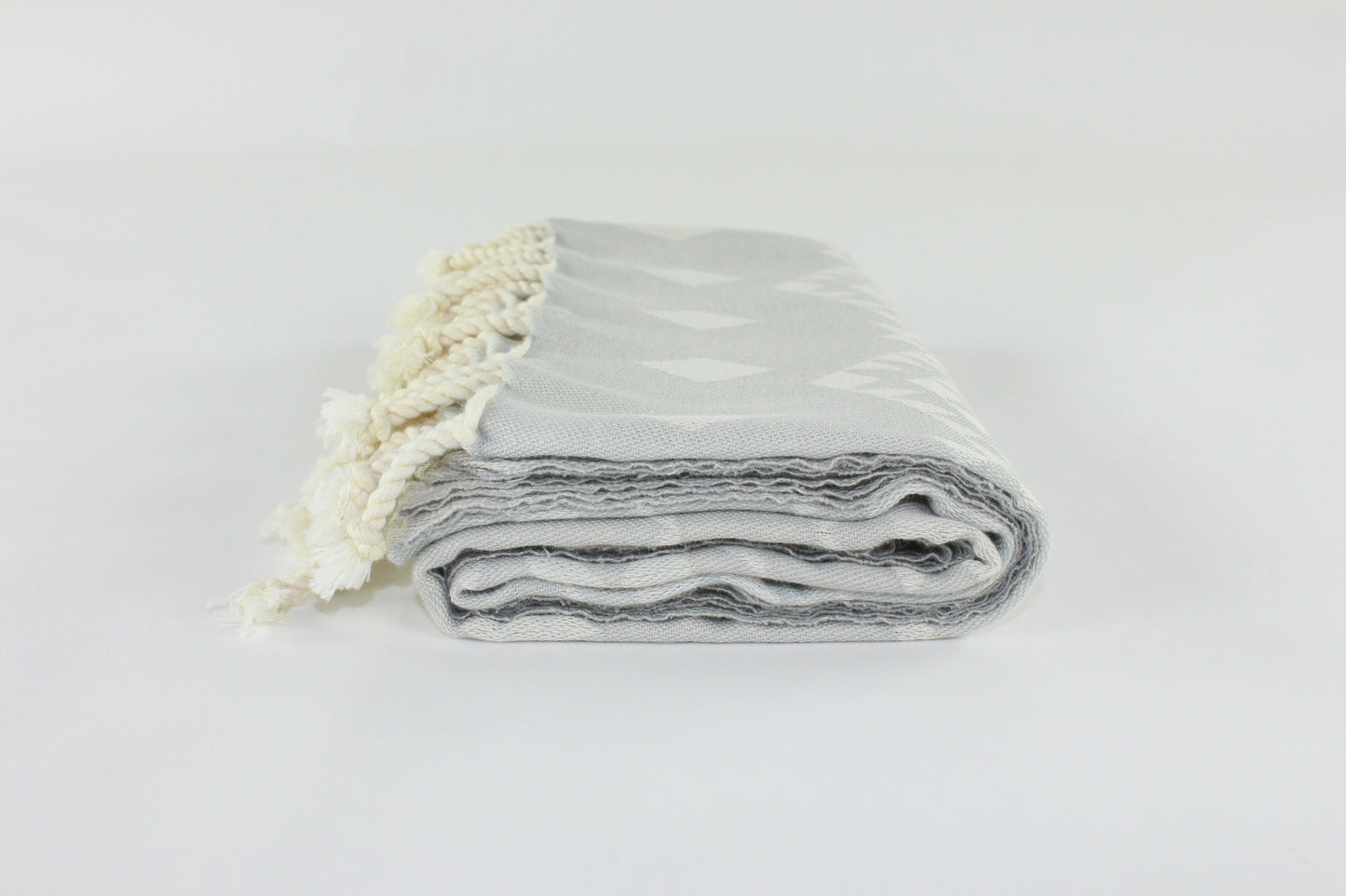 Premium Turkish Kilim Towel Peshtemal Fouta (Light Gray)