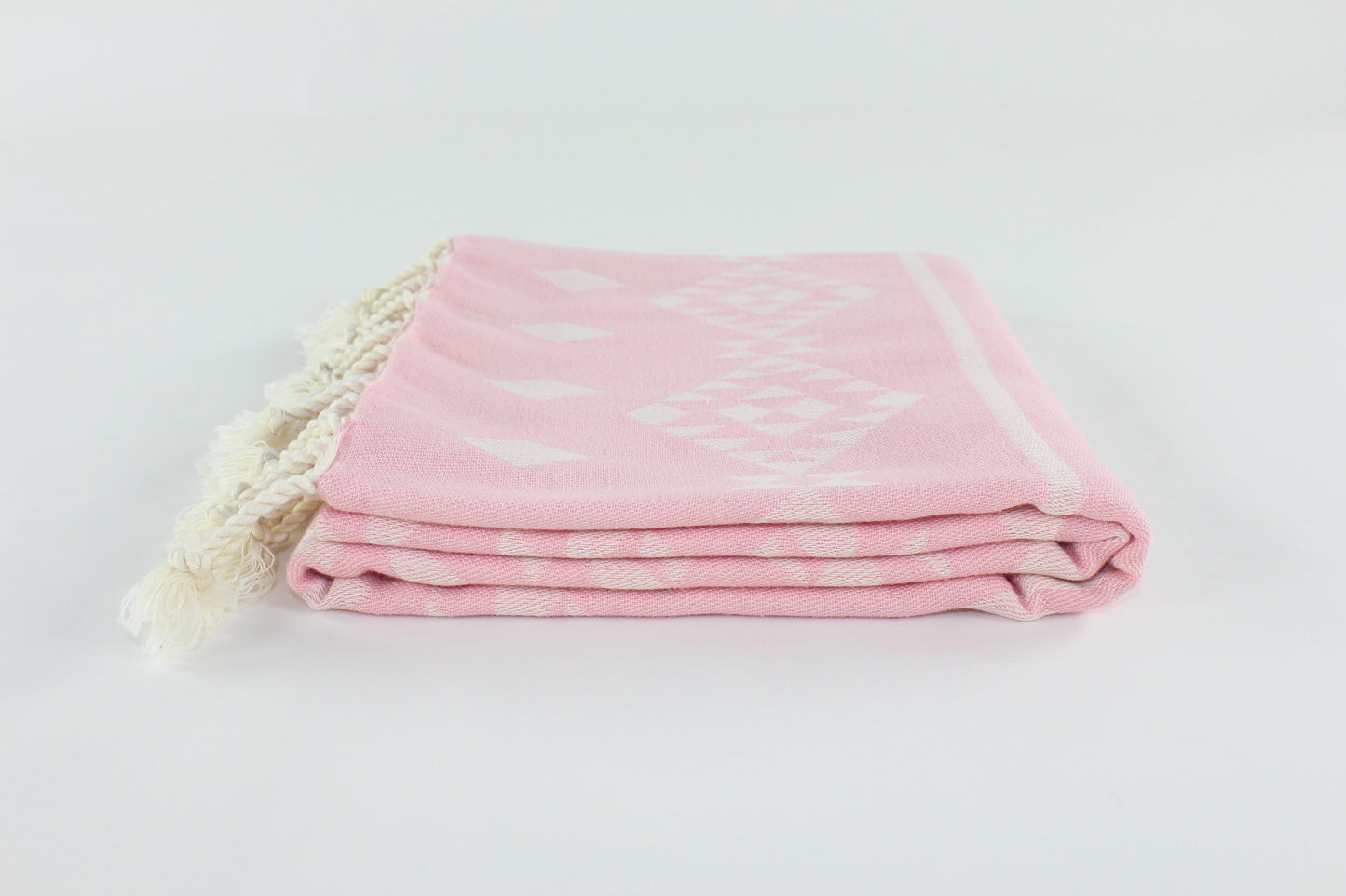 Premium Turkish Kilim Towel Peshtemal Fouta (Light Pink)