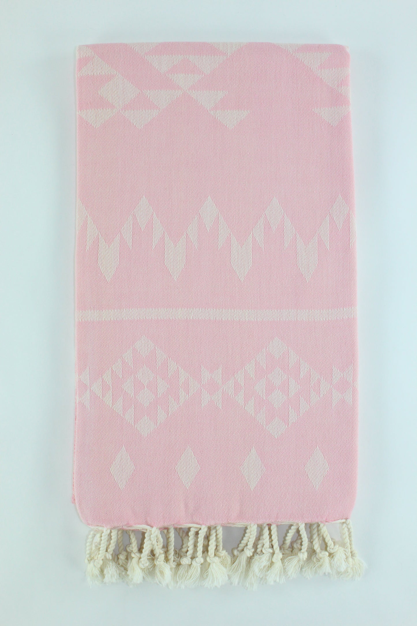 Premium Turkish Kilim Towel Peshtemal Fouta (Light Pink)