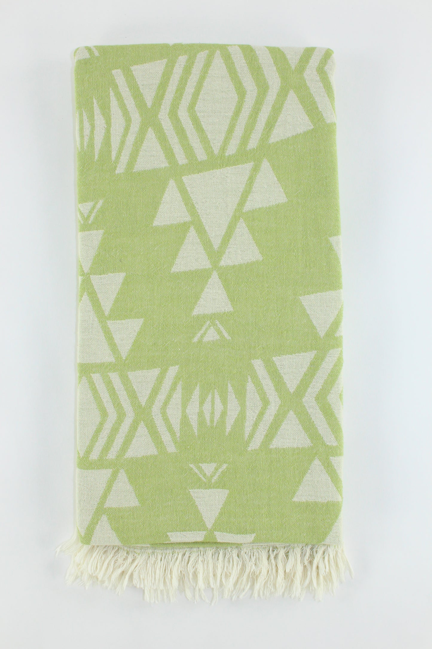 Premium Turkish Double Layer Kilim Towel Peshtemal Fouta (Pistachio Green)