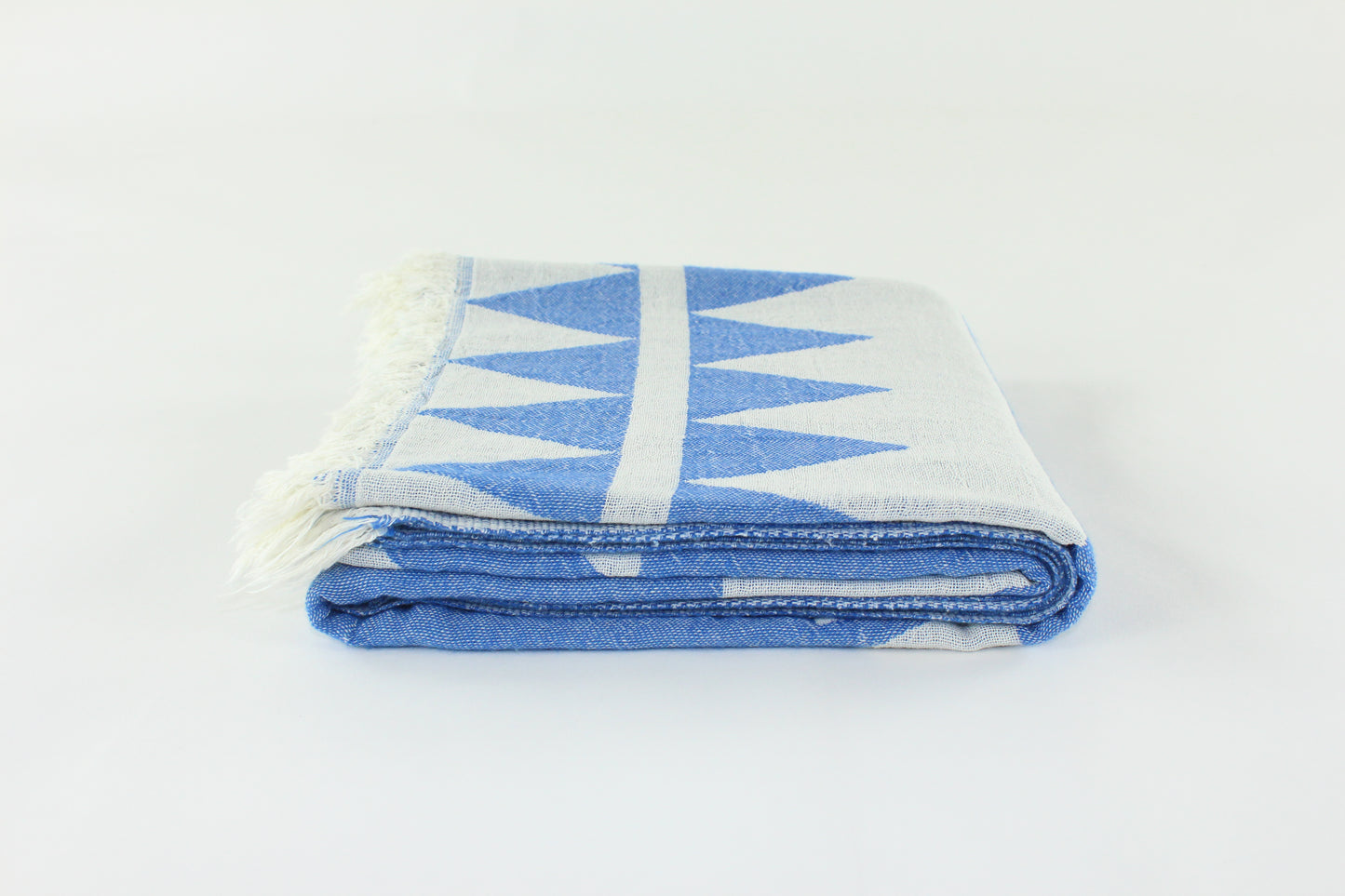 Premium Turkish Double Layer Towel Peshtemal Fouta (Blue)