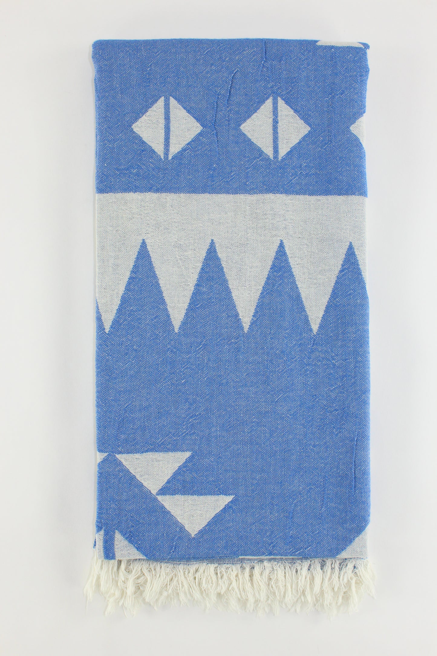Premium Turkish Double Layer Towel Peshtemal Fouta (Blue)