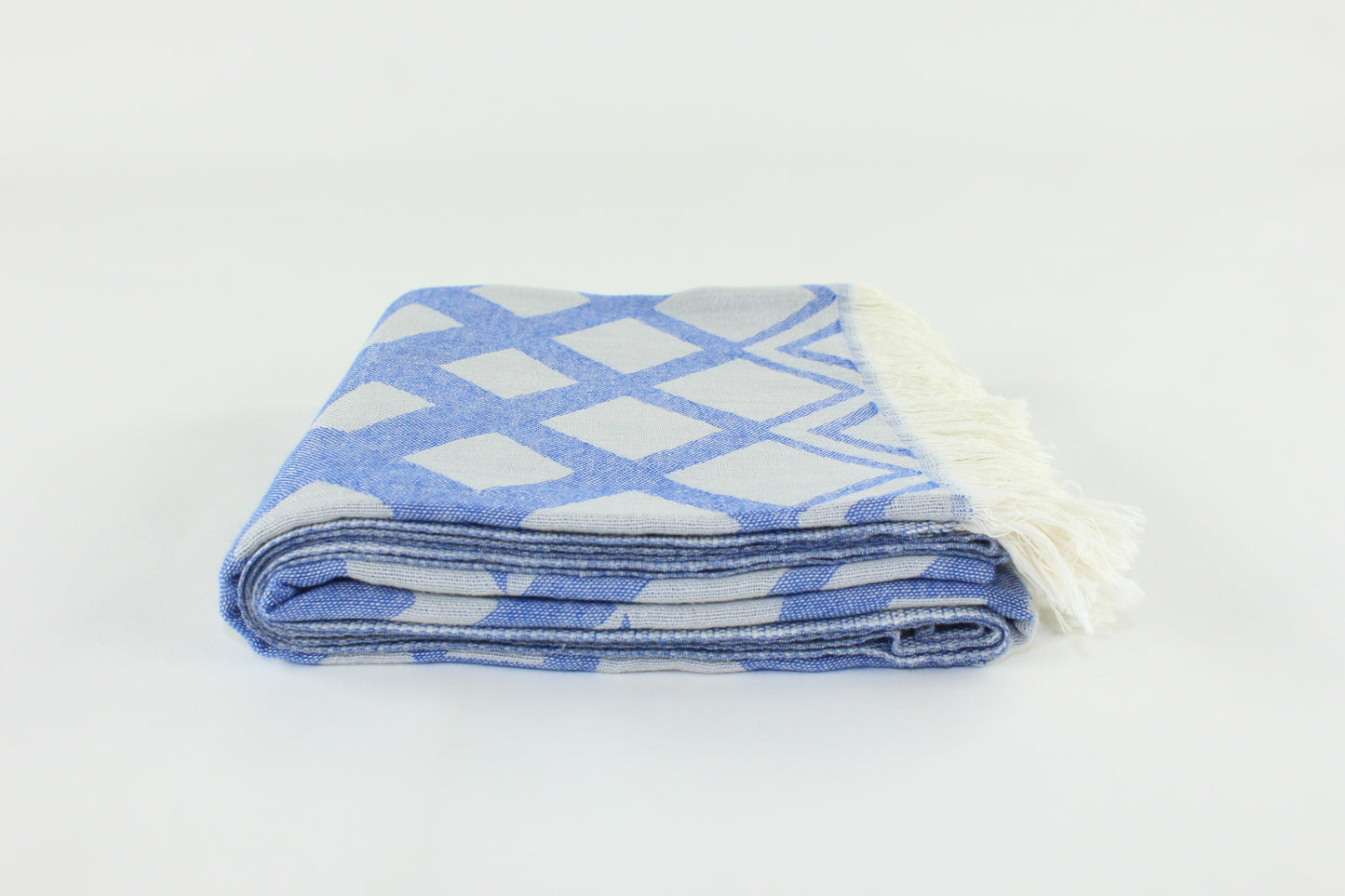 Premium Turkish Double Layer Towel Peshtemal Fouta (Blue)