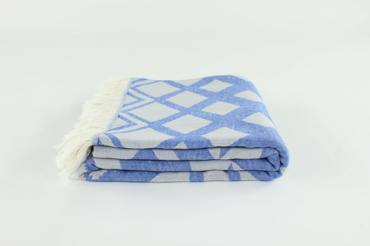 Premium Turkish Double Layer Towel Peshtemal Fouta (Blue)