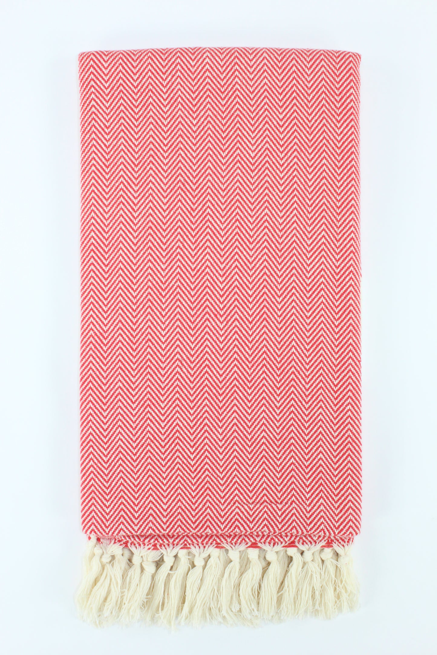 Premium Turkish Herringbone Towel Peshtemal Fouta (Red)