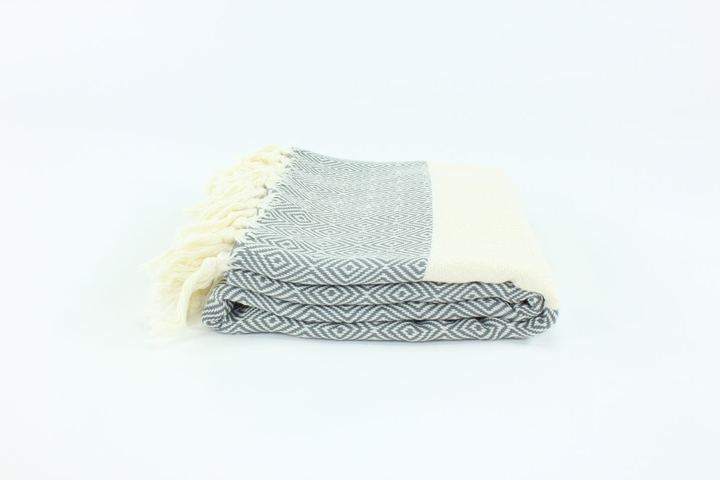Premium Turkish Diamond Towel Peshtemal Fouta (Gray)