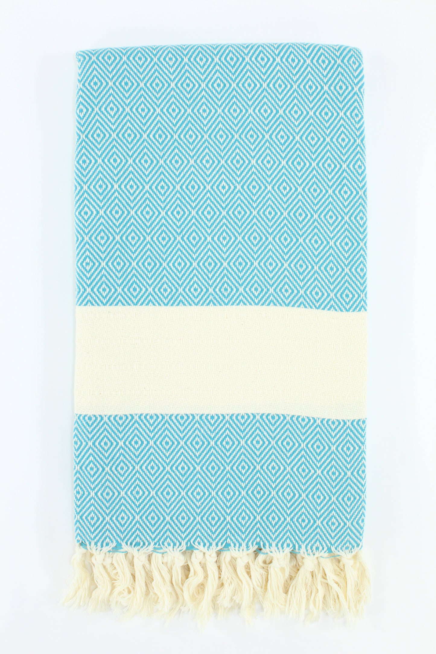Premium Turkish Diamond Towel Peshtemal Fouta (Teal)