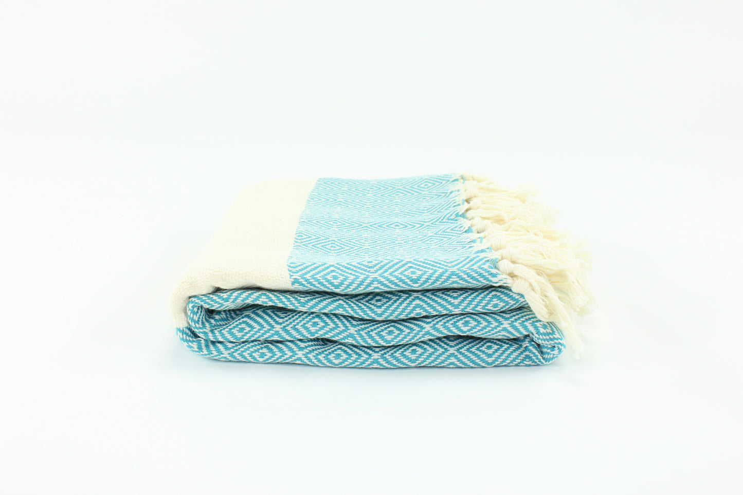 Premium Turkish Diamond Towel Peshtemal Fouta (Teal)