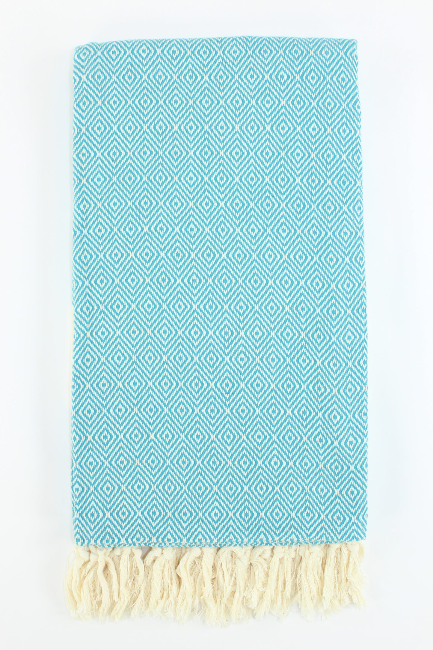 Premium Turkish Diamond Towel Peshtemal Fouta (Teal)