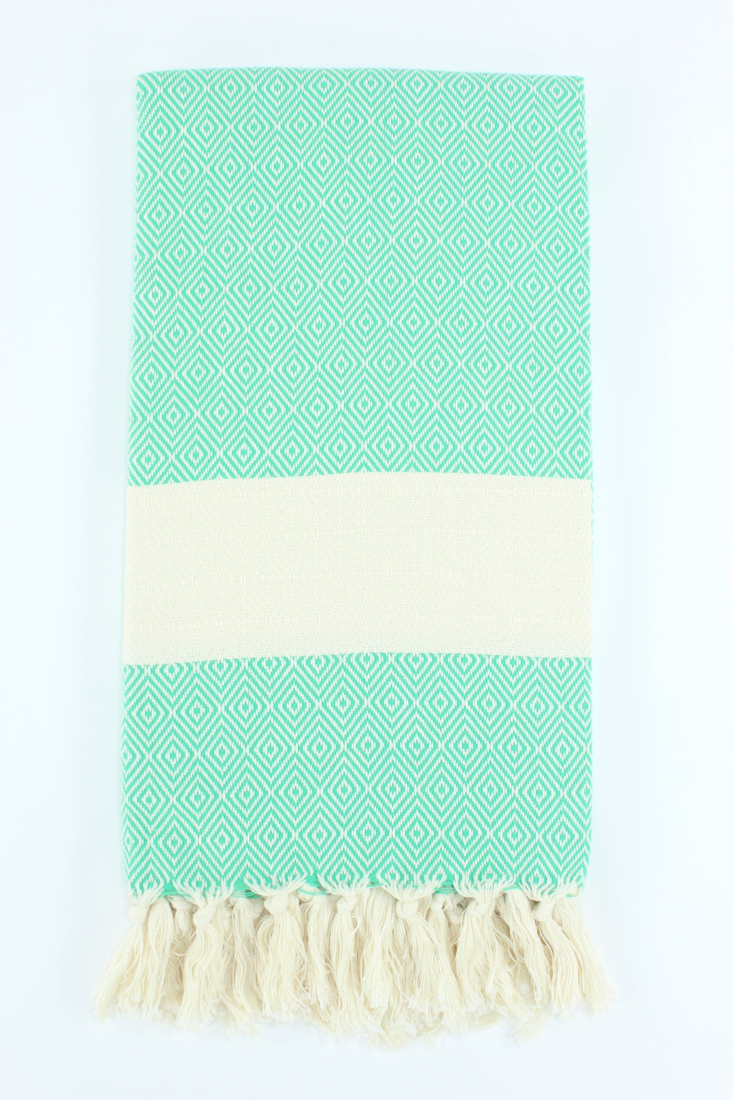 Premium Turkish Diamond Towel Peshtemal Fouta (Seafoam Green)