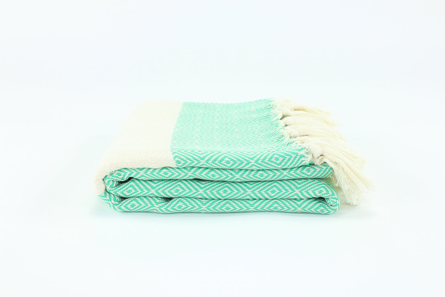 Premium Turkish Diamond Towel Peshtemal Fouta (Seafoam Green)