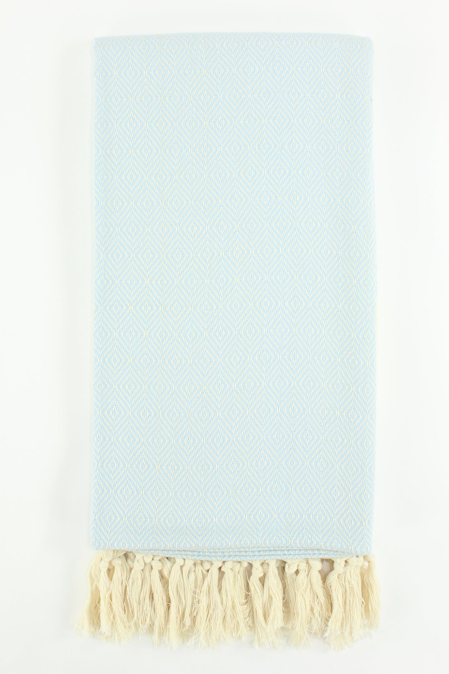 Premium Turkish Diamond Towel Peshtemal Fouta (Light Blue)