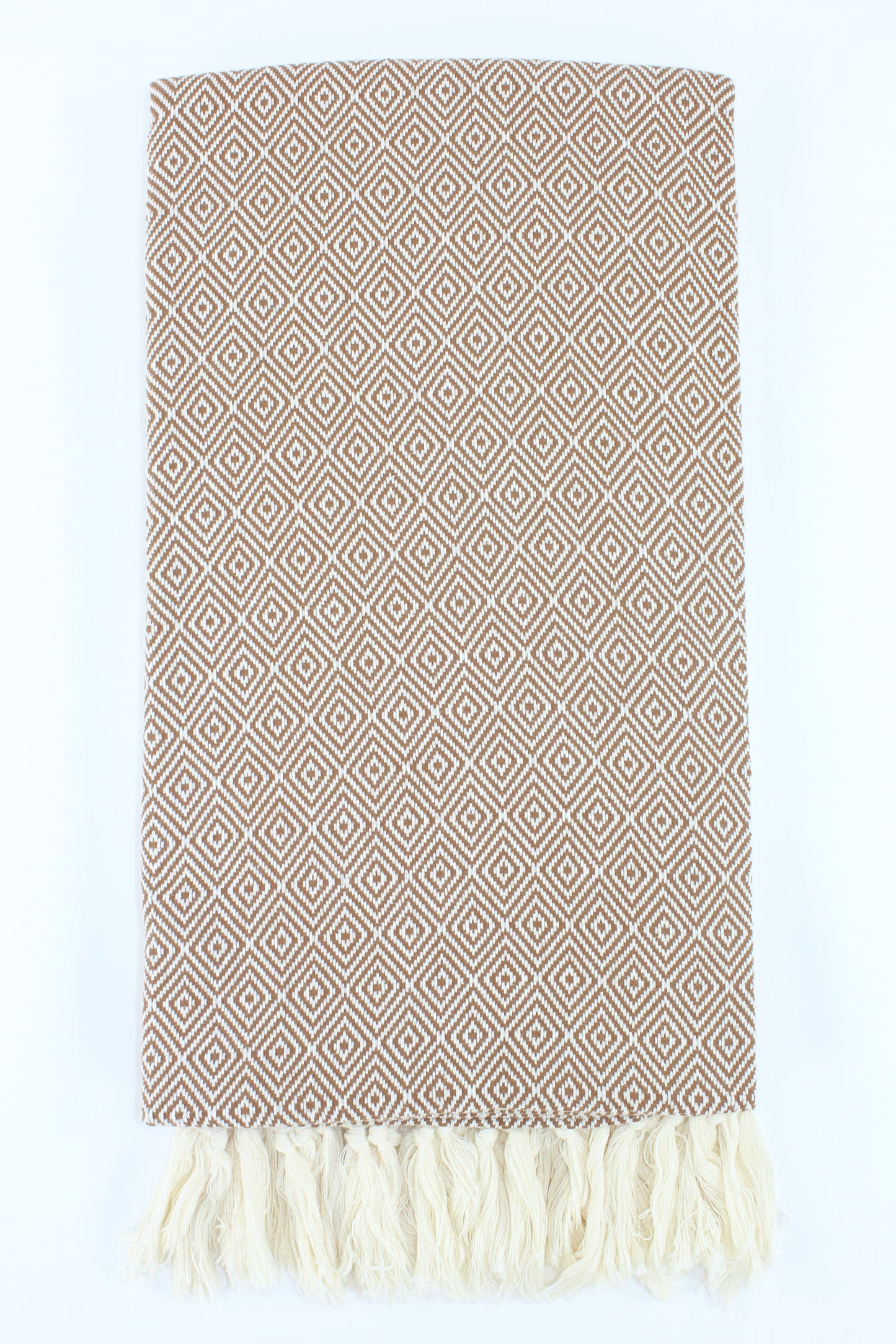 Premium Turkish Diamond Towel Peshtemal Fouta (Brown)