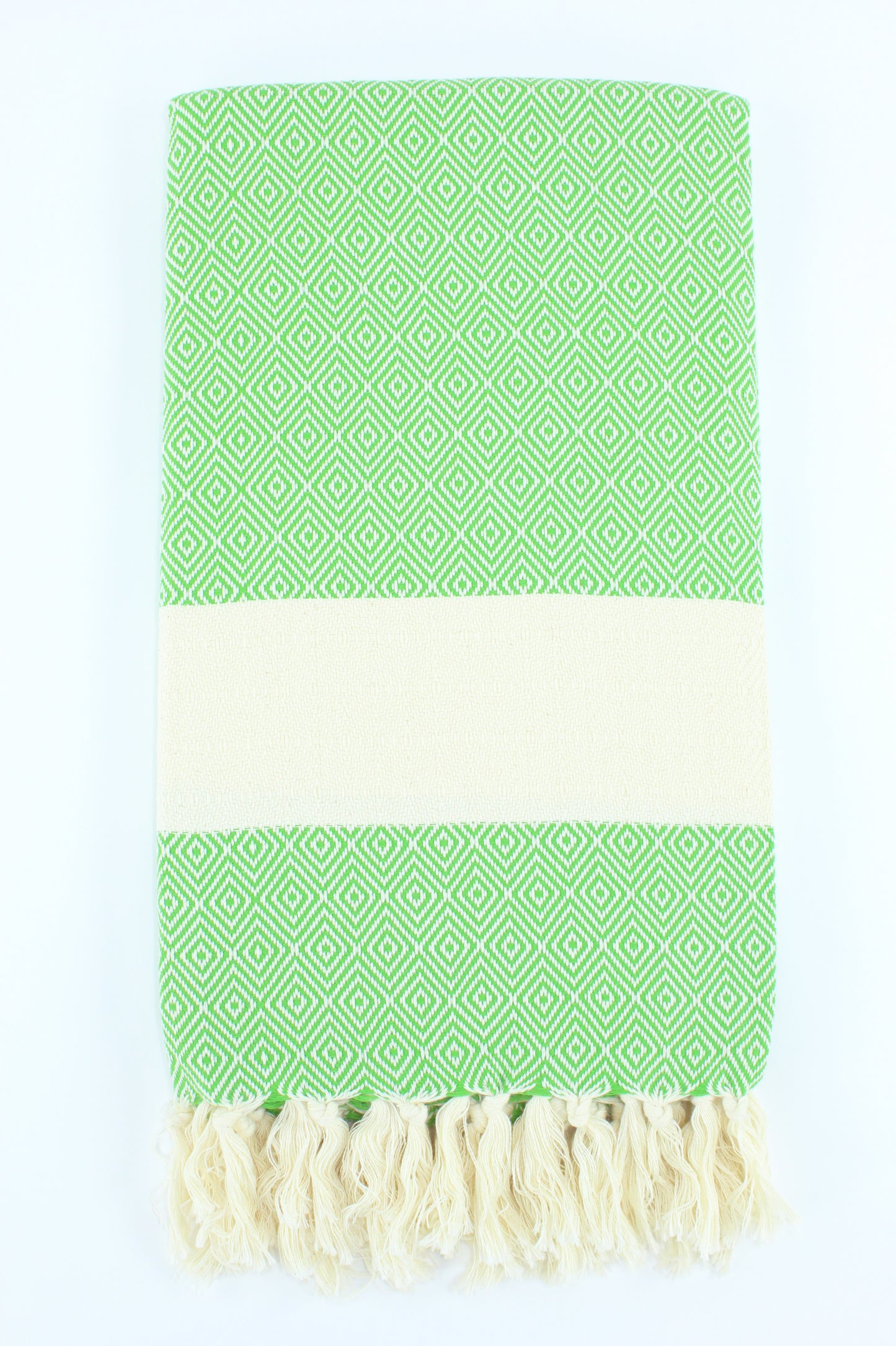 Premium Turkish Diamond Towel Peshtemal Fouta (Green)