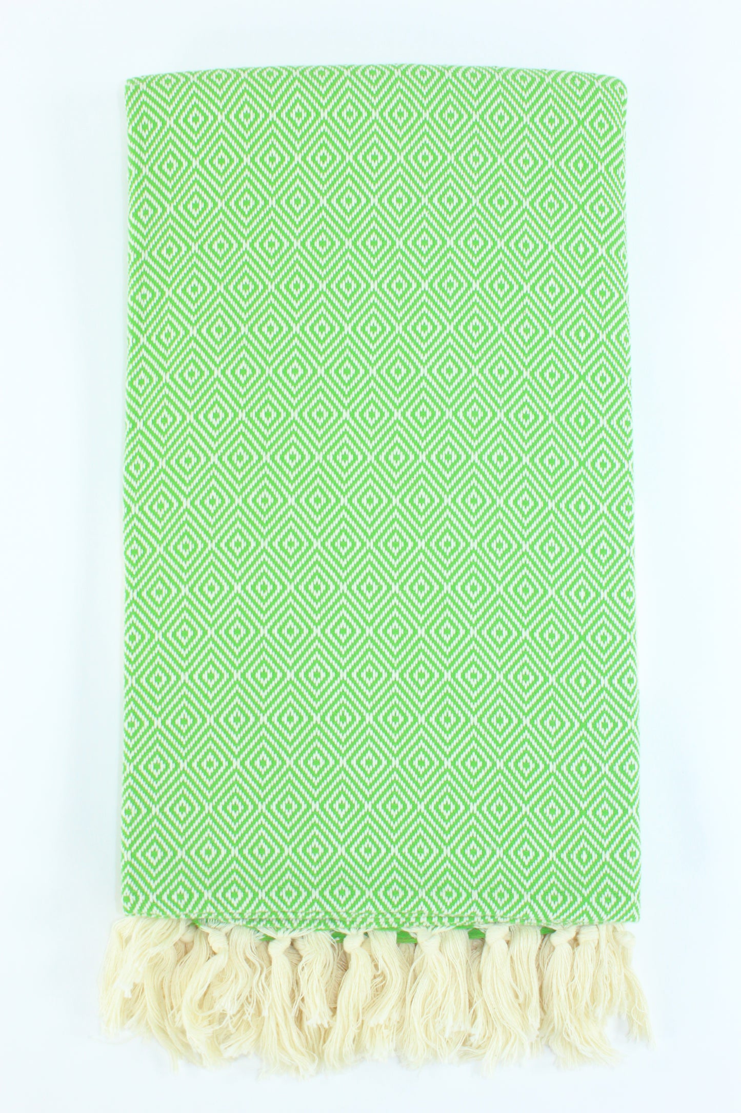 Premium Turkish Diamond Towel Peshtemal Fouta (Green)