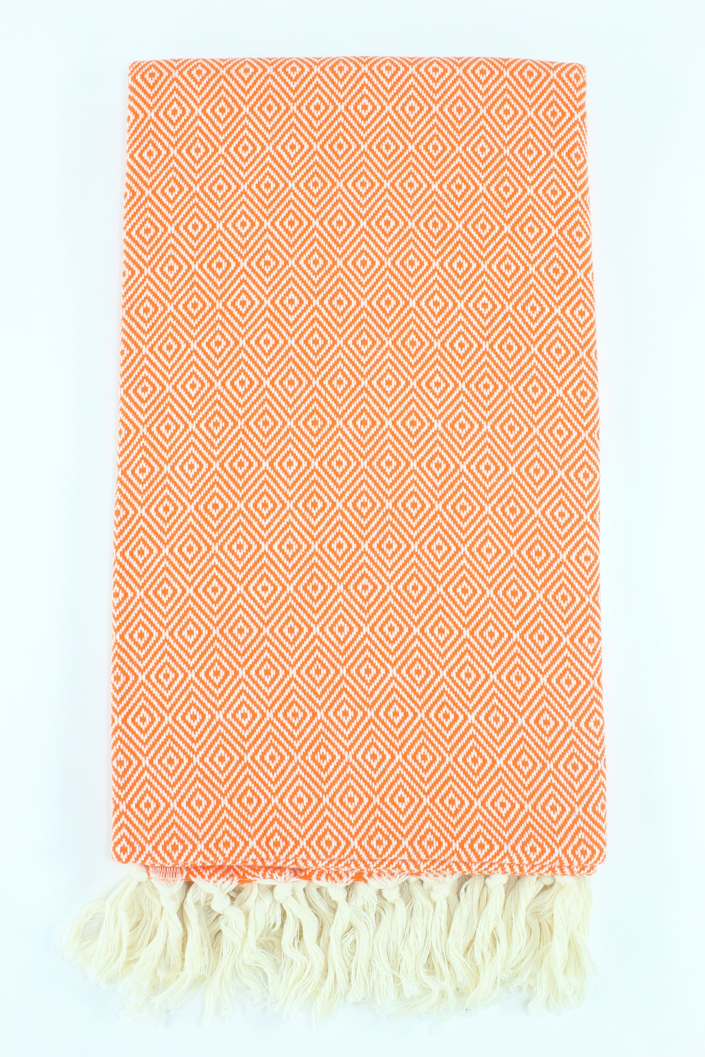 Premium Turkish Diamond Towel Peshtemal Fouta (Orange)