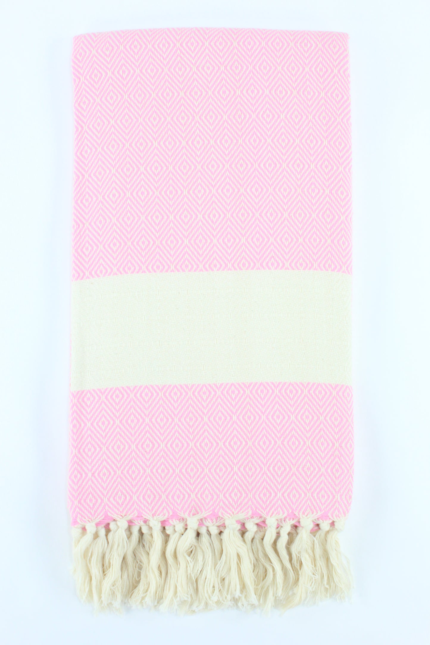 Premium Turkish Diamond Towel Peshtemal Fouta (Light Pink)