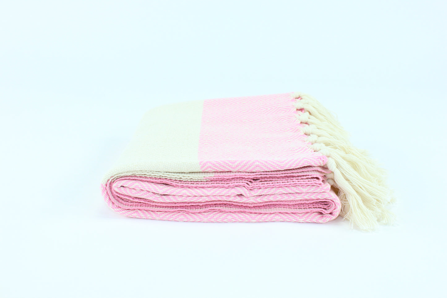 Premium Turkish Diamond Towel Peshtemal Fouta (Light Pink)