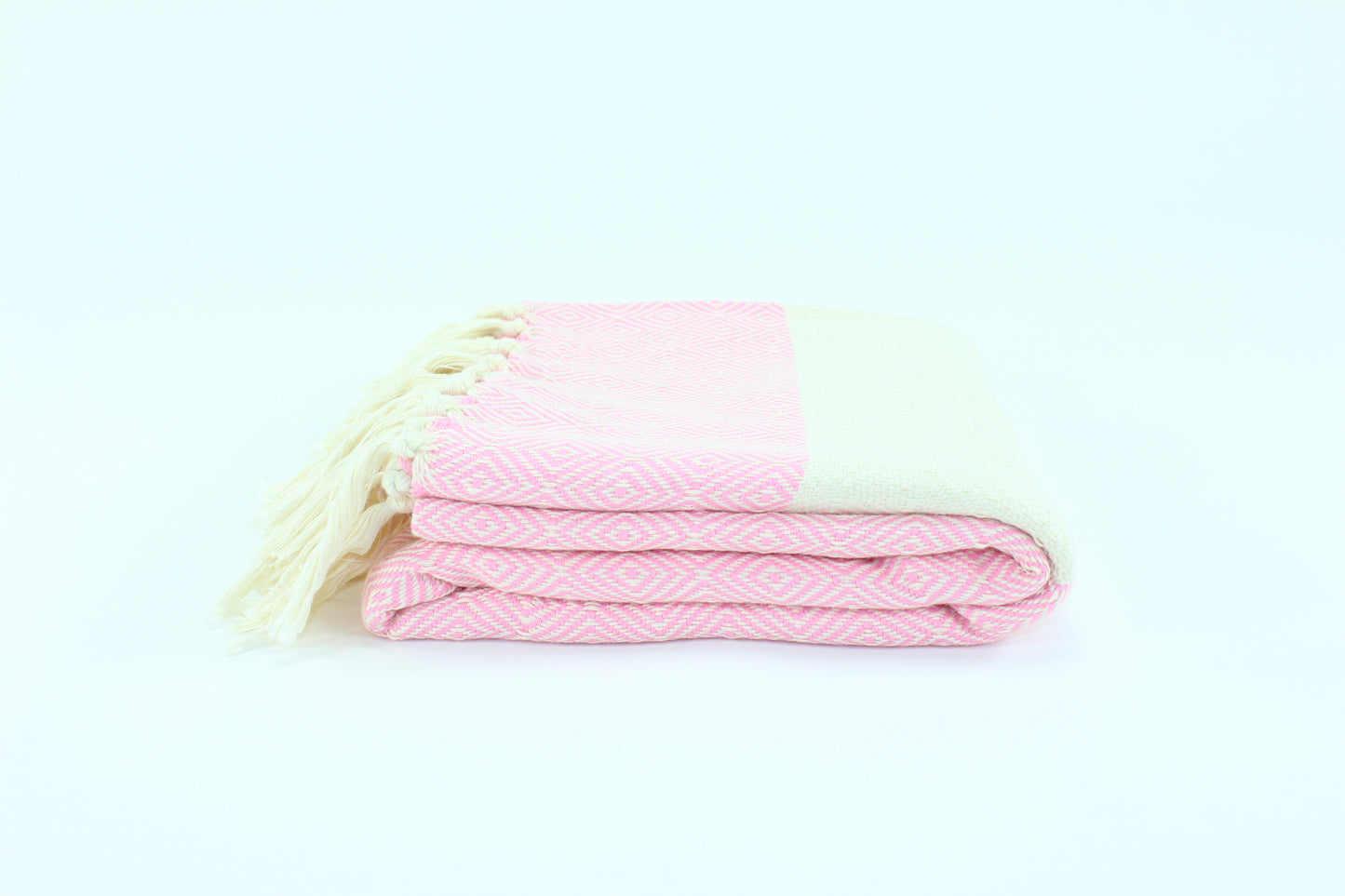 Premium Turkish Diamond Towel Peshtemal Fouta (Light Pink)