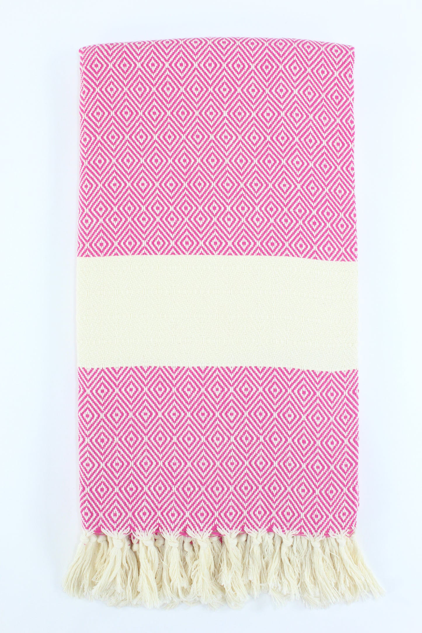 Premium Turkish Diamond Towel Peshtemal Fouta (Fuchsia)