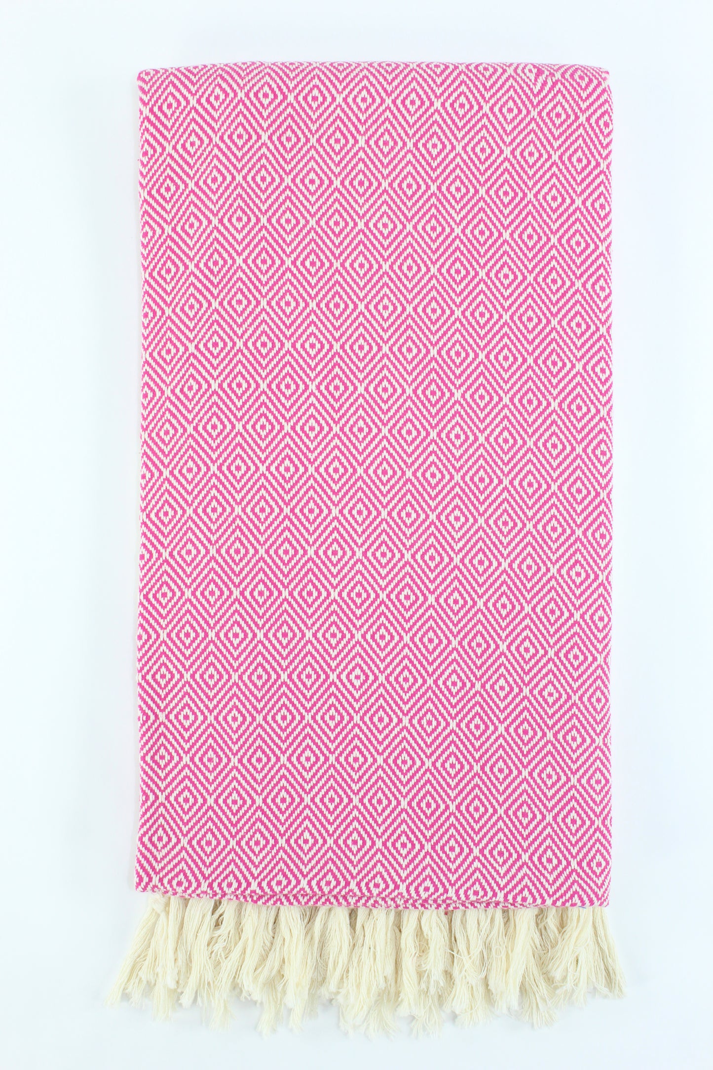 Premium Turkish Diamond Towel Peshtemal Fouta (Fuchsia)