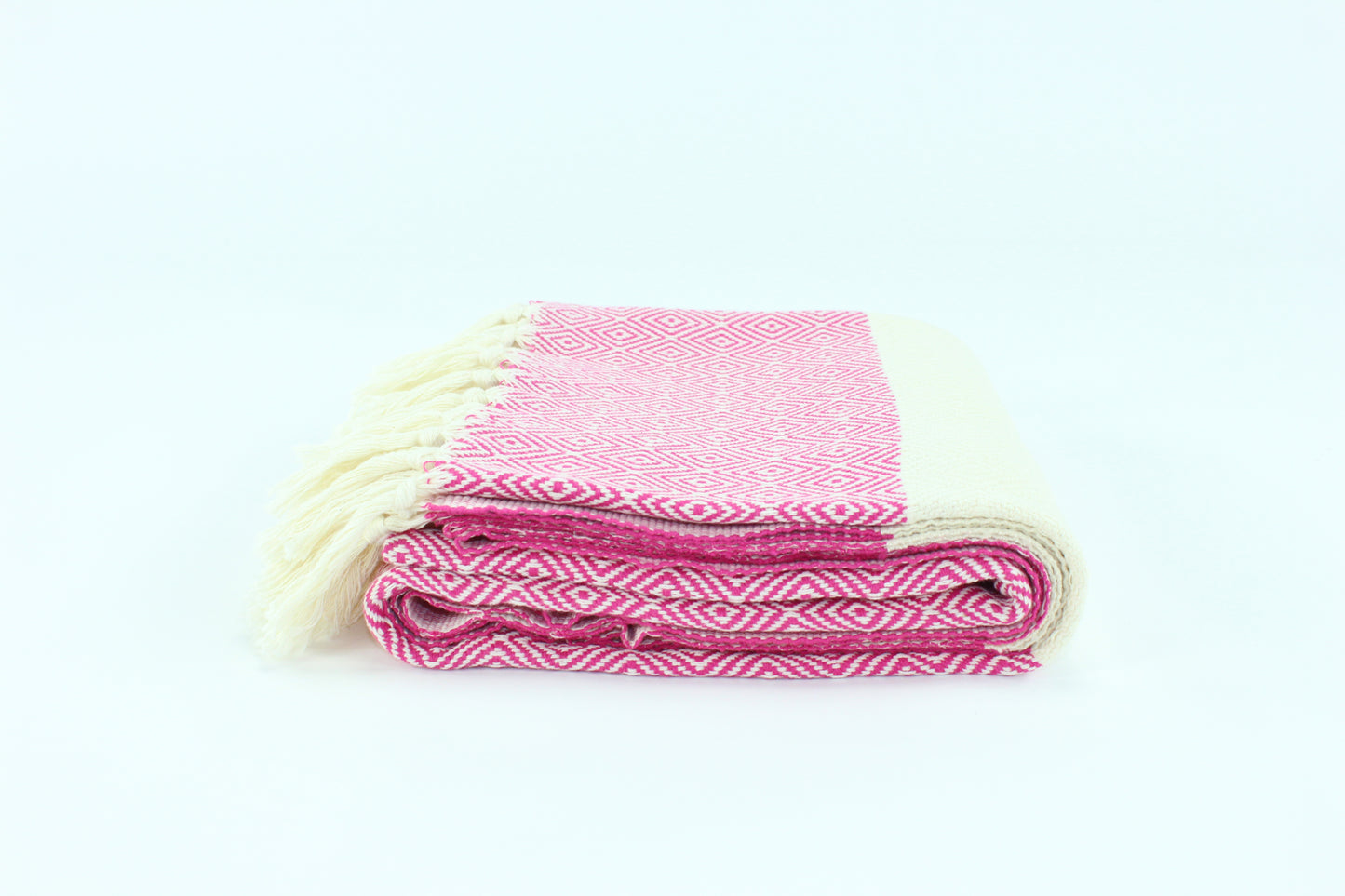 Premium Turkish Diamond Towel Peshtemal Fouta (Fuchsia)