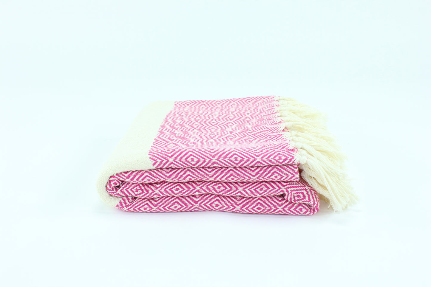 Premium Turkish Diamond Towel Peshtemal Fouta (Fuchsia)