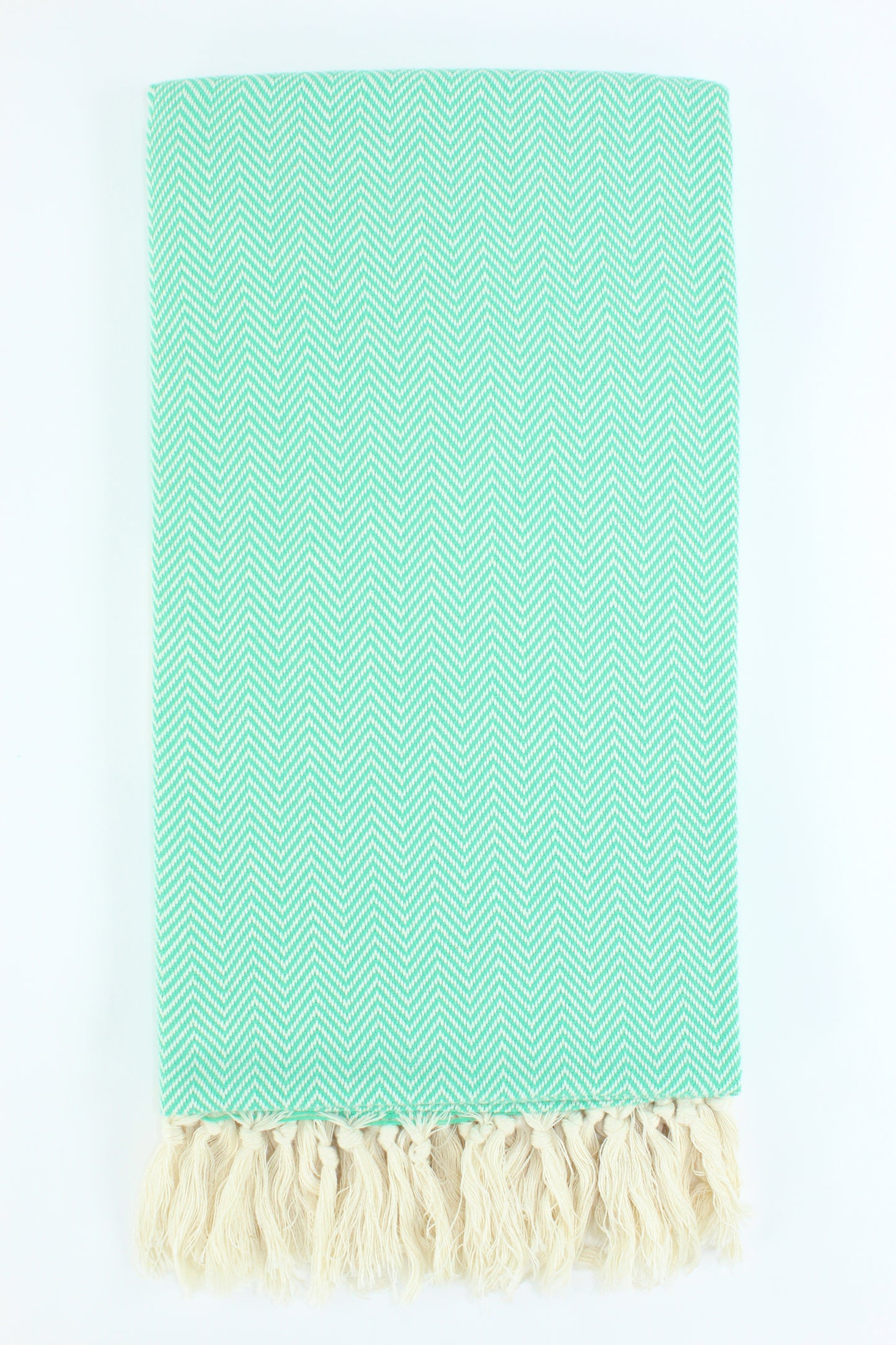 Premium Turkish Herringbone Towel Peshtemal Fouta (Seafoam Green)