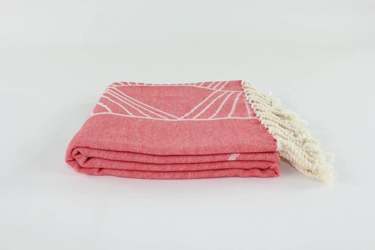 Premium Turkish Towel Peshtemal Fouta (Red)