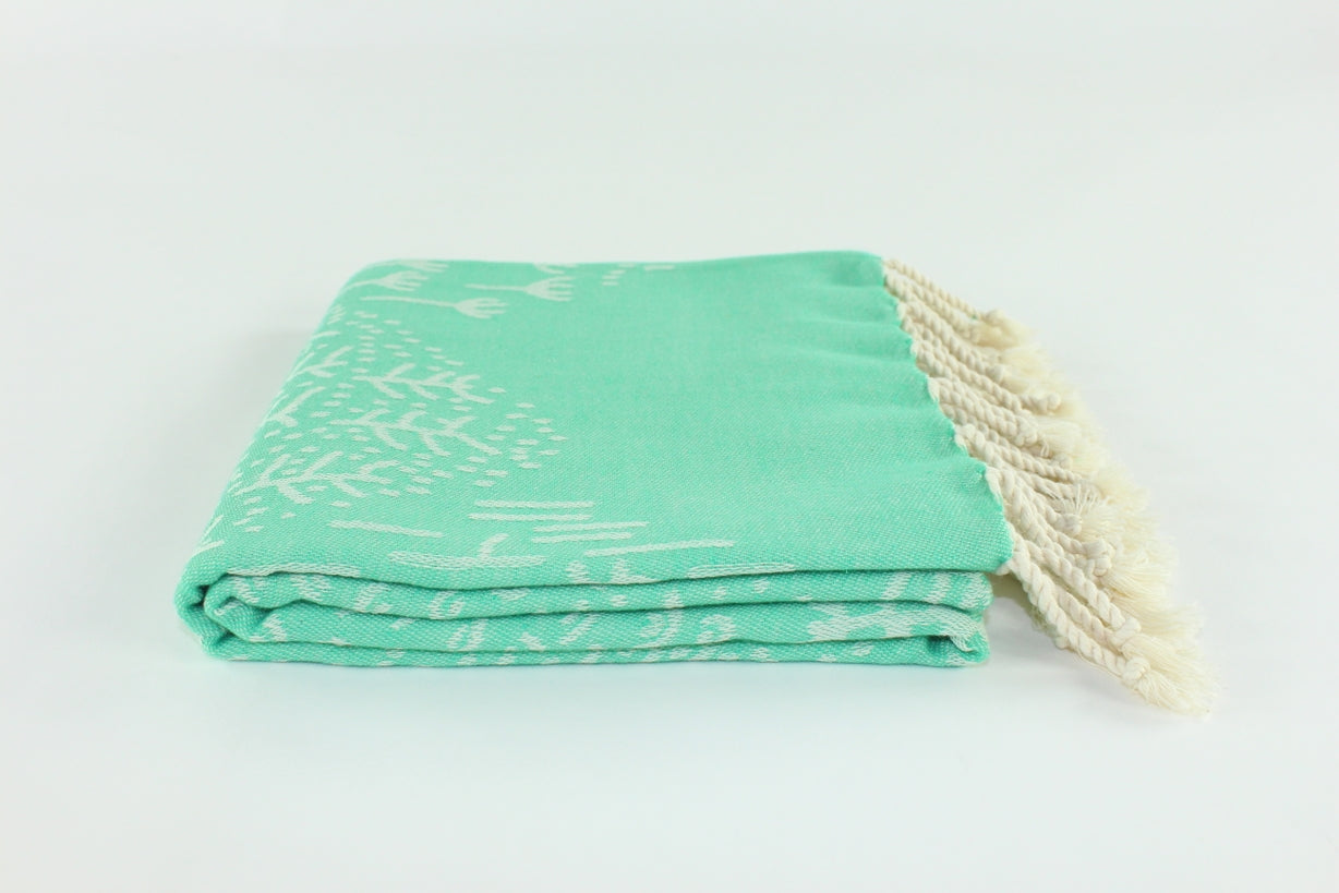 Premium Turkish Towel Peshtemal Fouta (Seafoam Green)