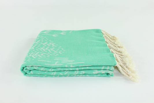 Premium Turkish Towel Peshtemal Fouta (Seafoam Green)