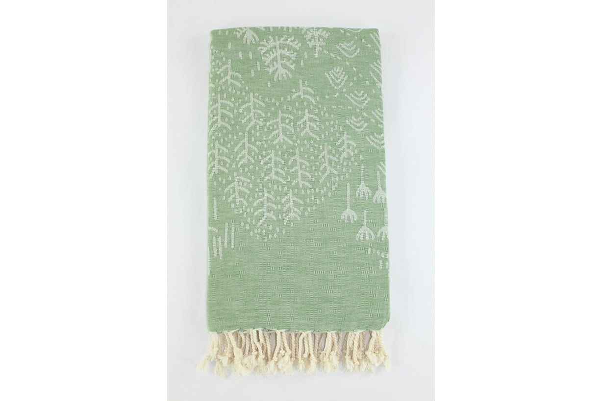 Premium Turkish Towel Peshtemal Fouta (Khaki Green)