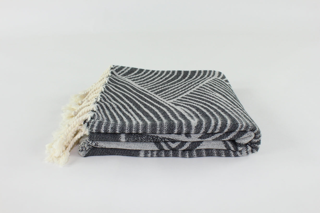 Premium Turkish Towel Peshtemal Fouta (Black)