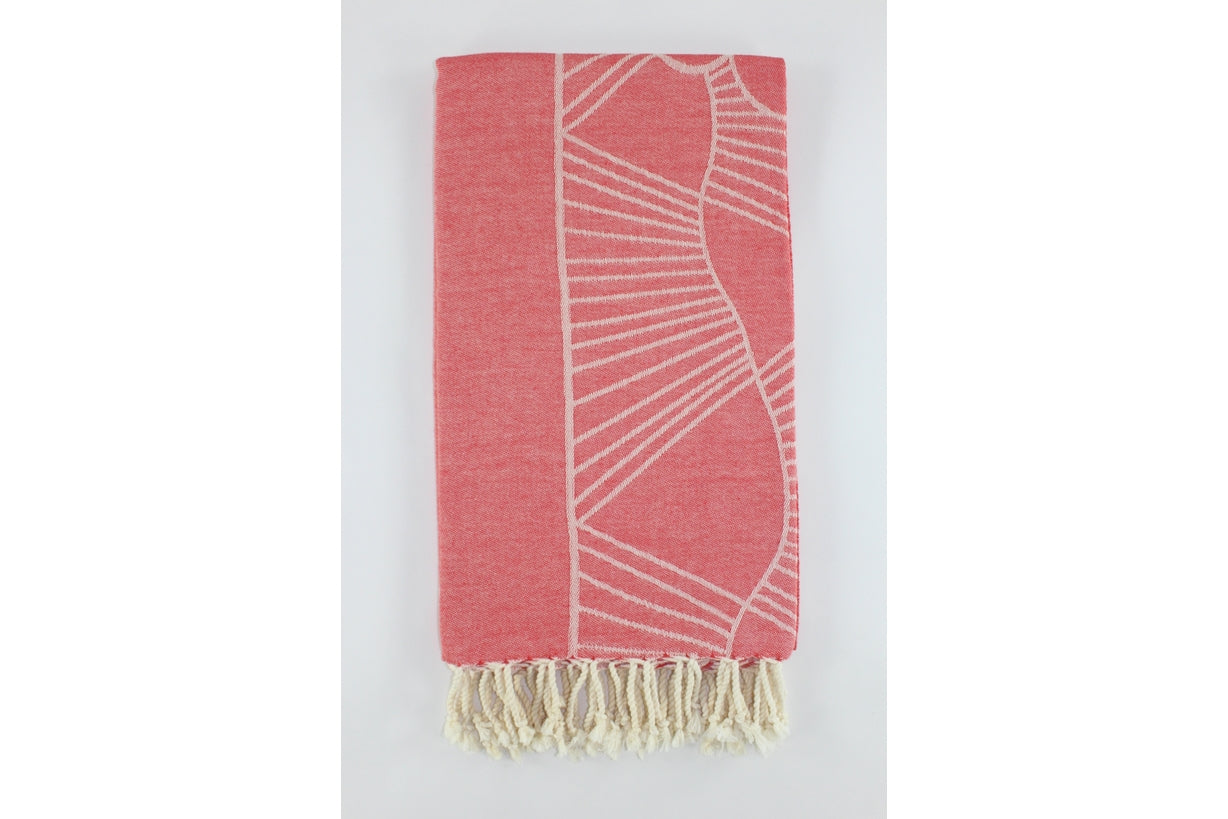 Premium Turkish Towel Peshtemal Fouta (Red)