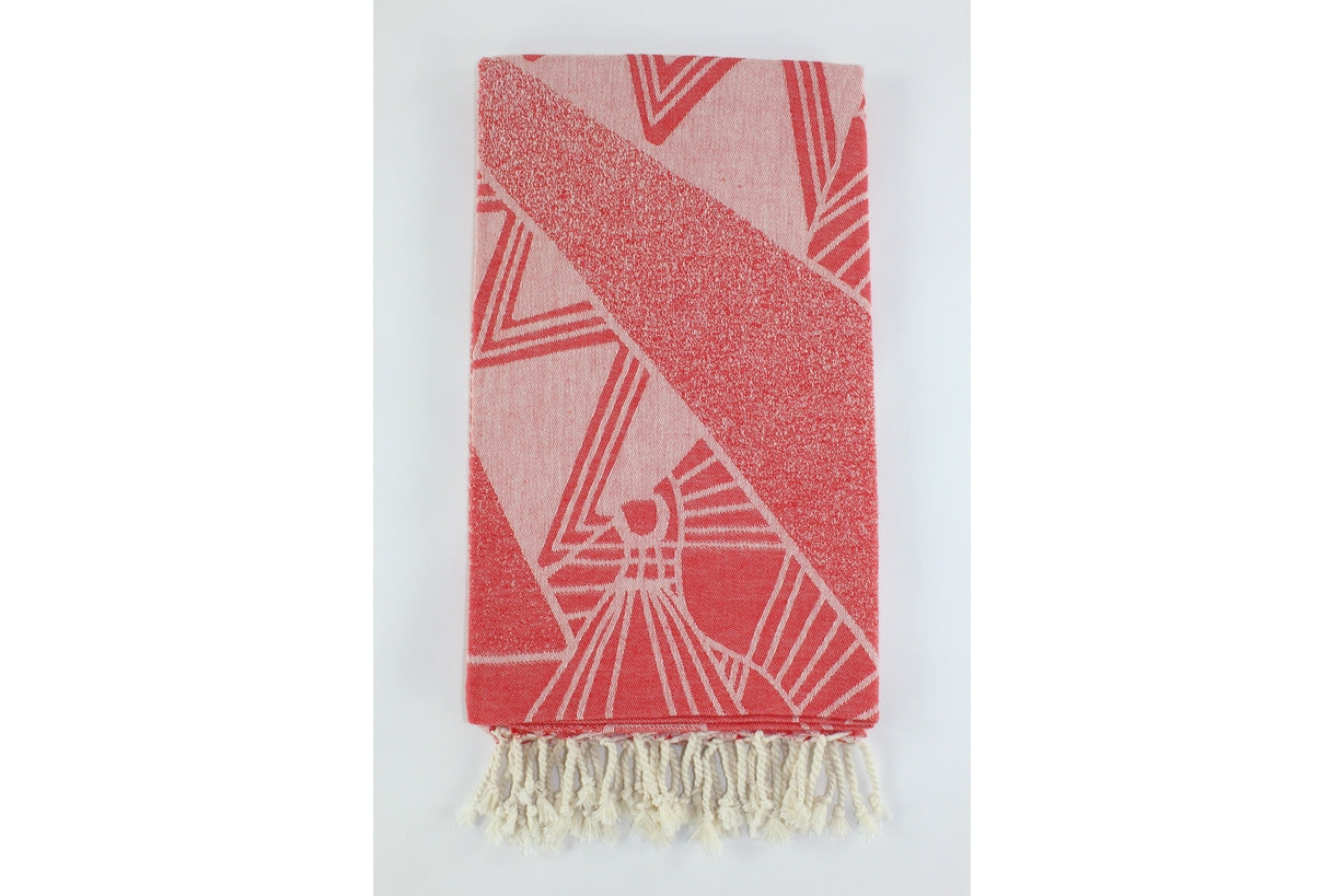 Premium Turkish Towel Peshtemal Fouta (Red)