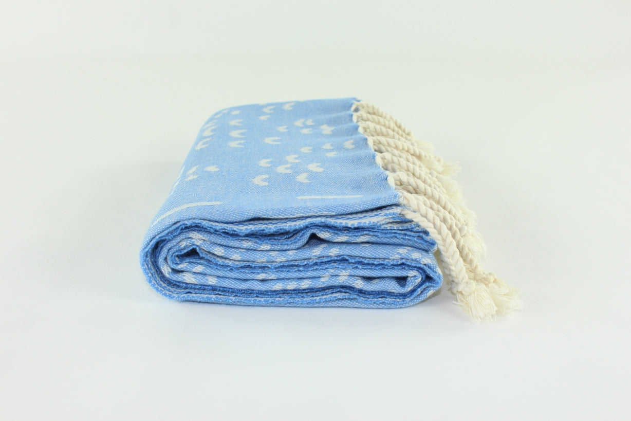 Premium Turkish Towel Peshtemal Fouta (Baby Blue)