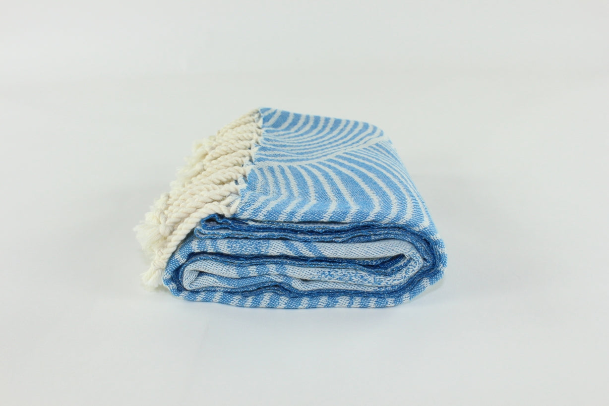 Premium Turkish Towel Peshtemal Fouta (Blue)