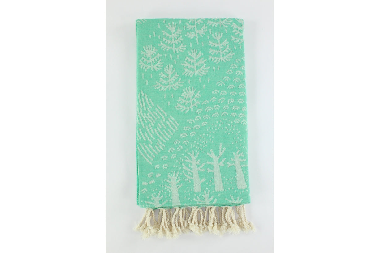 Premium Turkish Towel Peshtemal Fouta (Seafoam Green)