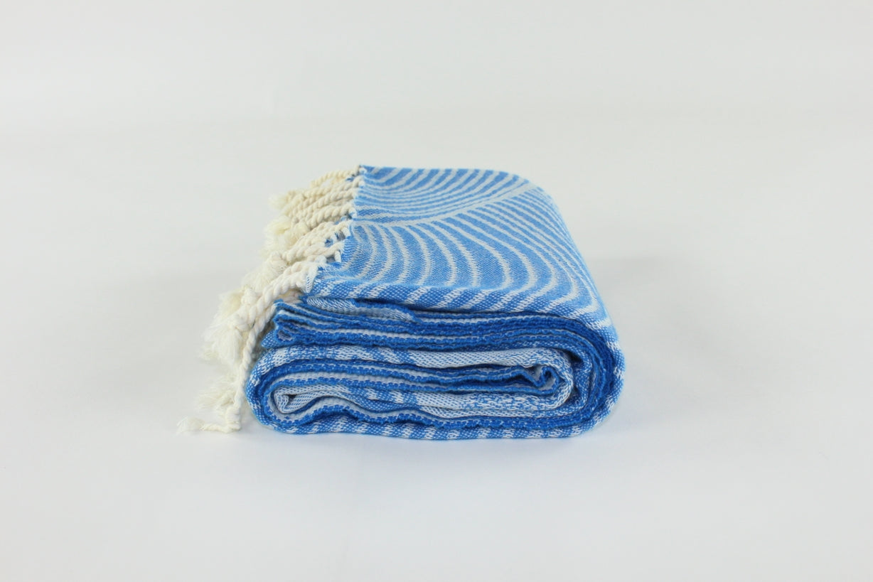 Premium Turkish Towel Peshtemal Fouta (Blue)