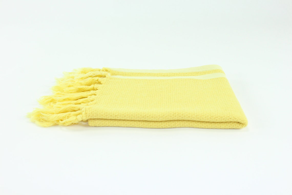 Premium Turkish Towel Peshtemal Fouta (Yellow)