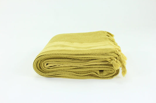 Premium Turkish Towel Peshtemal Fouta (Mustard)